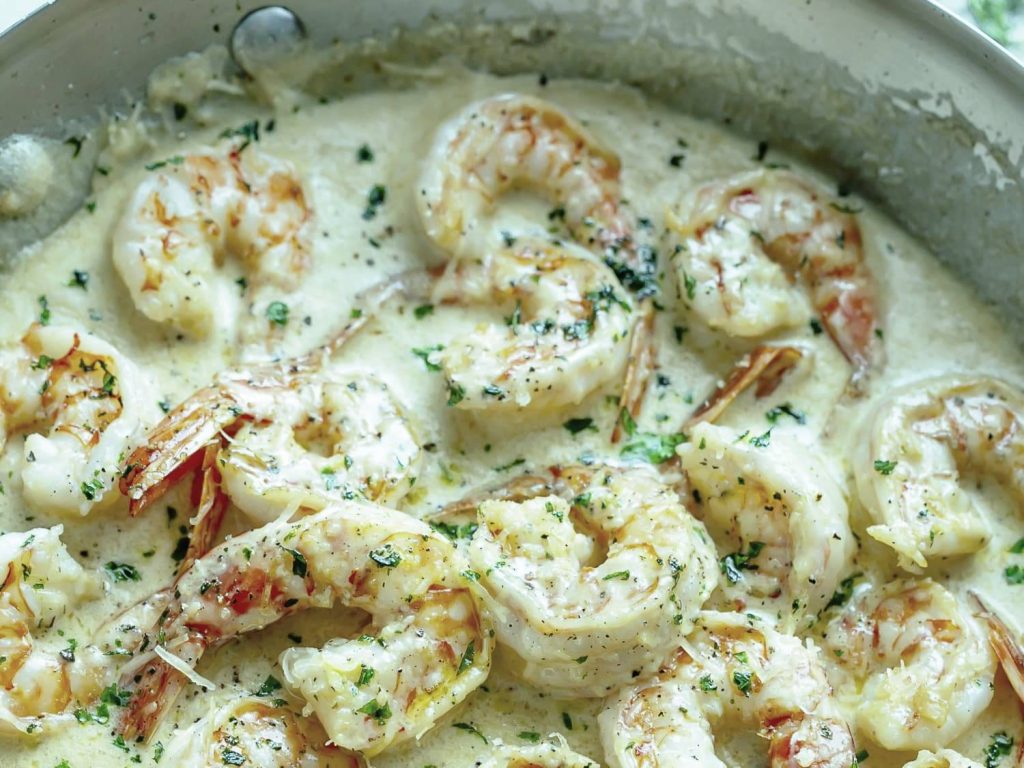 Keto Creamy Garlic Shrimp