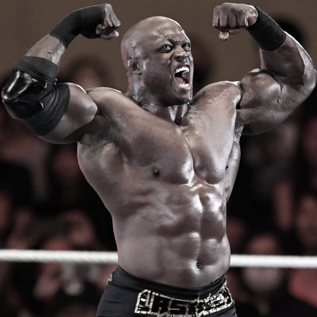 Bobby Lashley showing his muscle