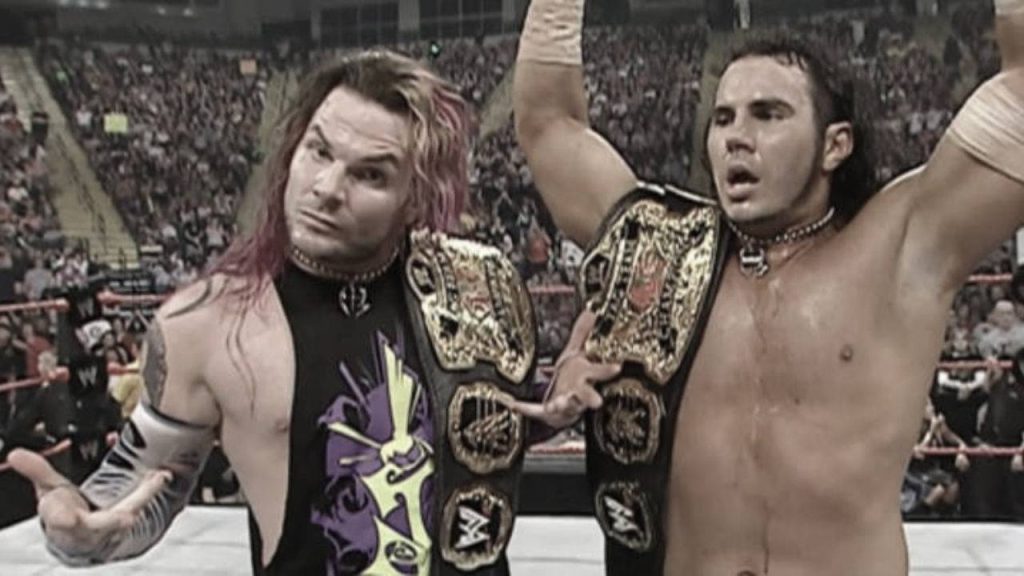 Jeff Hardy with his brother Matt Hardy