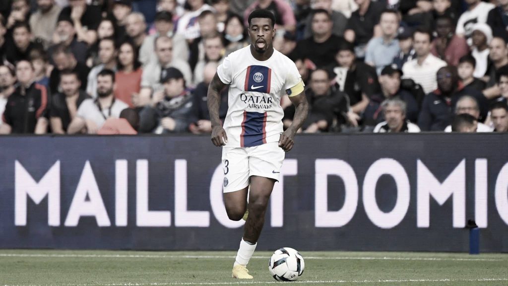 Presnel Kimpembe playing a football