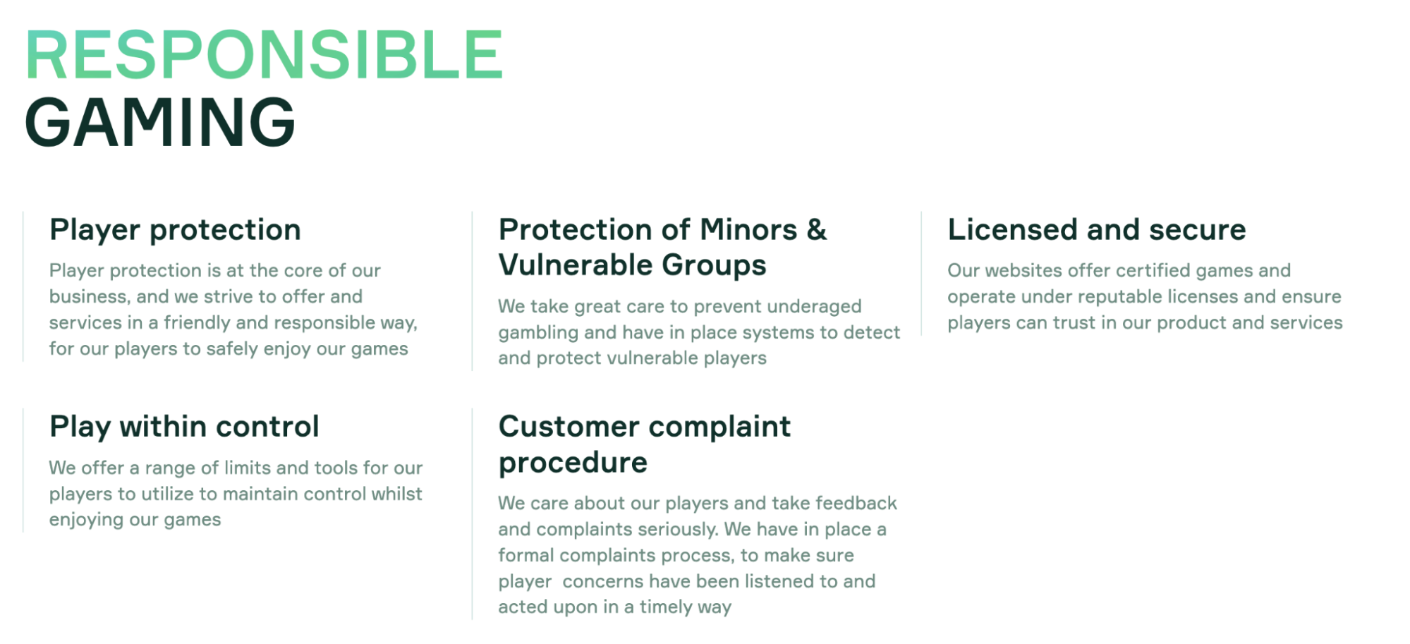 Soft2Bet responsible gaming features: player protection, licensed platforms, and control tools for safe play.