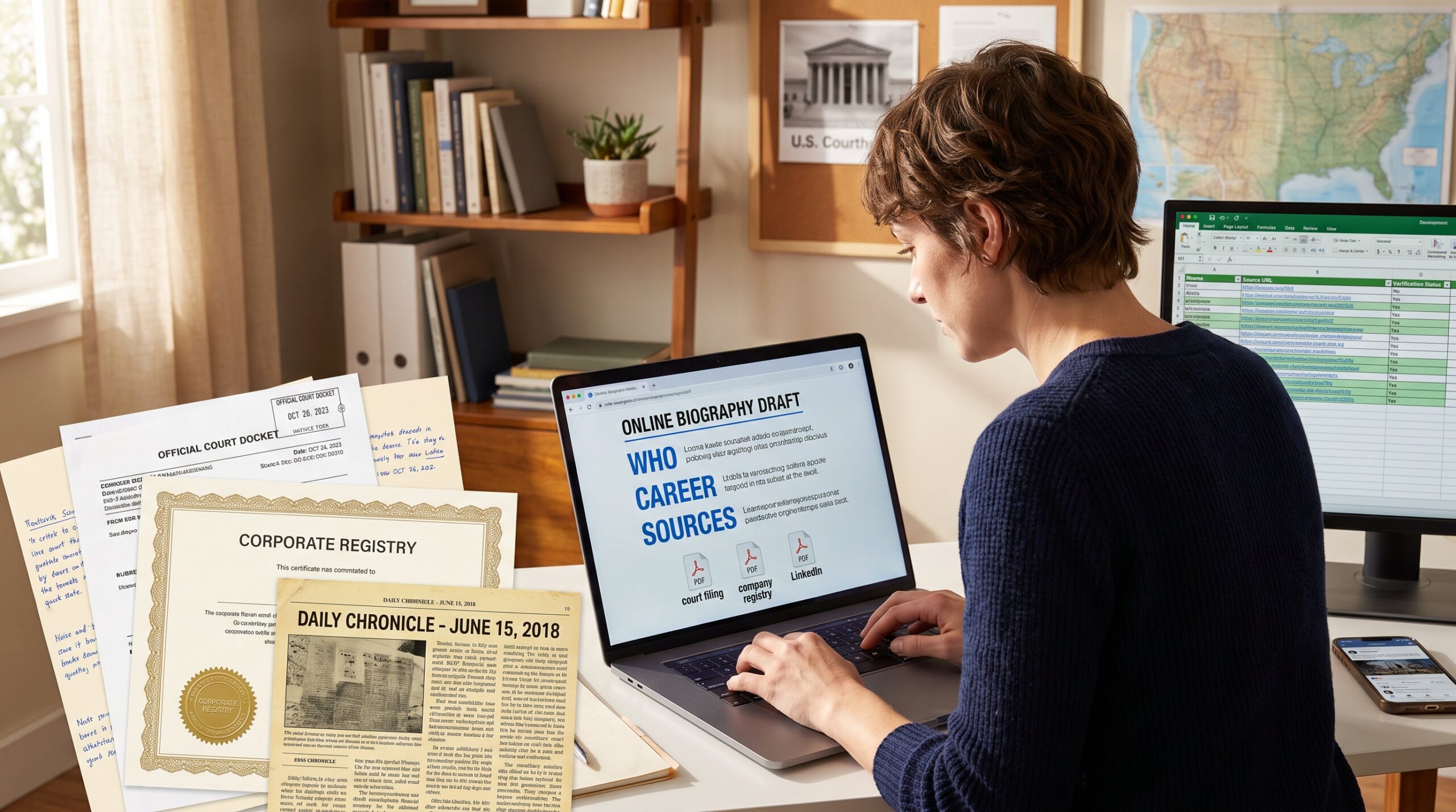 How Online Biographies Turn Public Information into Readable Profiles